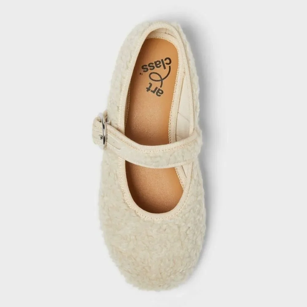 Kids' Quilla Ballet Flats - art class Cream 3